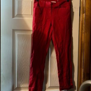 Red trousers